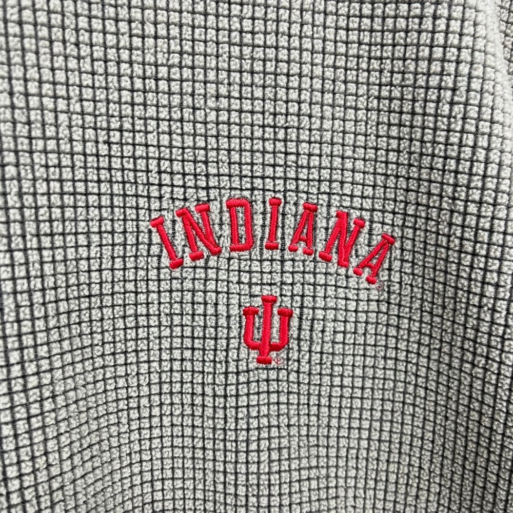 Time Out Indiana University Hoosiers Waffle Knit Sweatshirt Mens Large Taupe Vtg - Picture 10 of 13